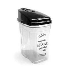 Açucareiro Portátil Transparente Com Tampa 836ml Nitron