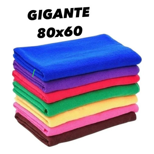 Pano de Chão Microfibra Gigante Kit 8 Un 80x60cm Direto Fábrica Limpeza Casa Multiuso Frete Grátis em Oferta na Shopee