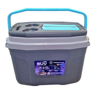 Caixa Cooler Térmico Suv 20 Litros Cinza Plus Cabe Até 26 Latas Termolar Pra Praia Camping em Oferta na Shopee