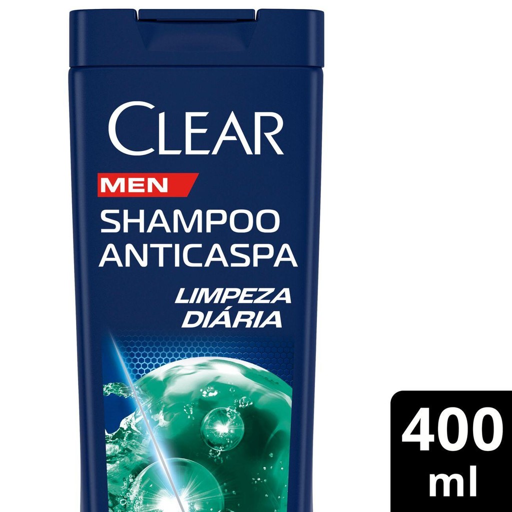 Shampoo Anticaspa Clear Men Limpeza Diária 2 em 1 400ml - Beauty