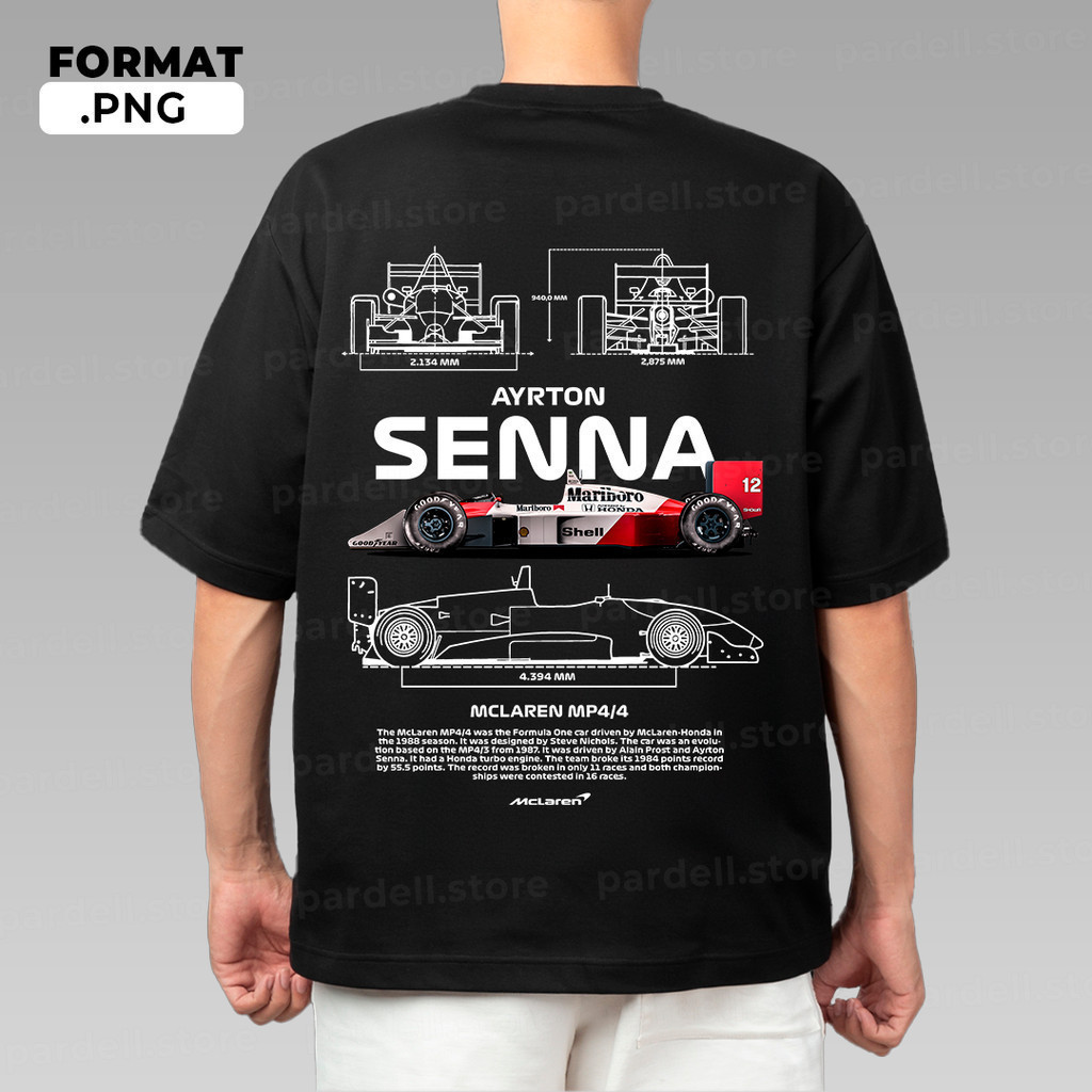 Camiseta Ayrton Senna McLaren MP4/4 Legend - Masculina Unissex