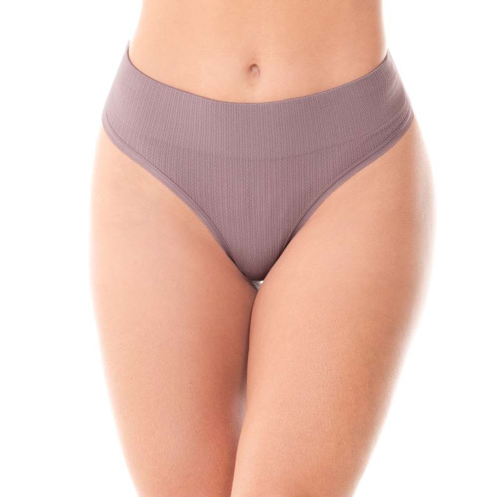 Calcinha Fio Dental Jacquard Sem Costura Dusty