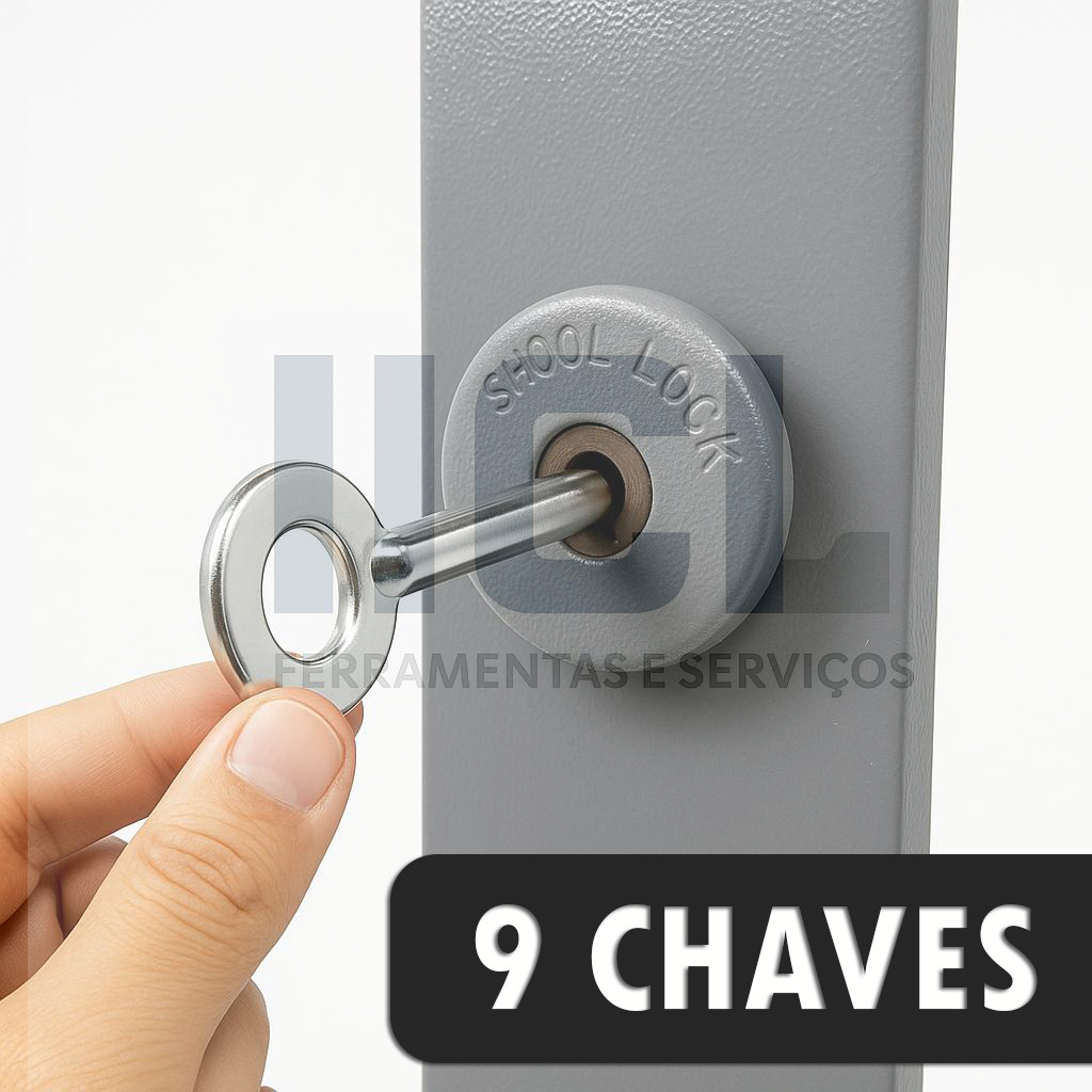 KIT 9 CHAVES UNIFICADA UNIVERSAL FECHADURA ANTI VANDALISMO CHAVE FERRO METAL ESCOLAR ANTIVANDALISMO SALA DE AULA ESCOLA