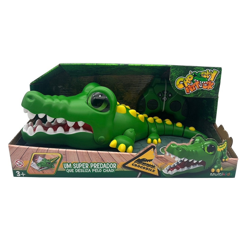 Crocodilo de Controle Remoto Crocky Attack  - Multikids