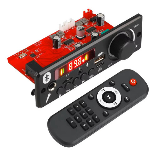 Placa Amplificador 160w RMS Módulo Decodificadora MP3 Usb Bluetooth Karaoke Gravador 80w+80w