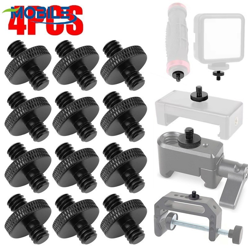 Adaptador De Parafuso De Tripé De 1/4 " Para Serviço Pesado-Liga De Alumínio Usinado CNC , Roscas Antiderrapantes Câmera
