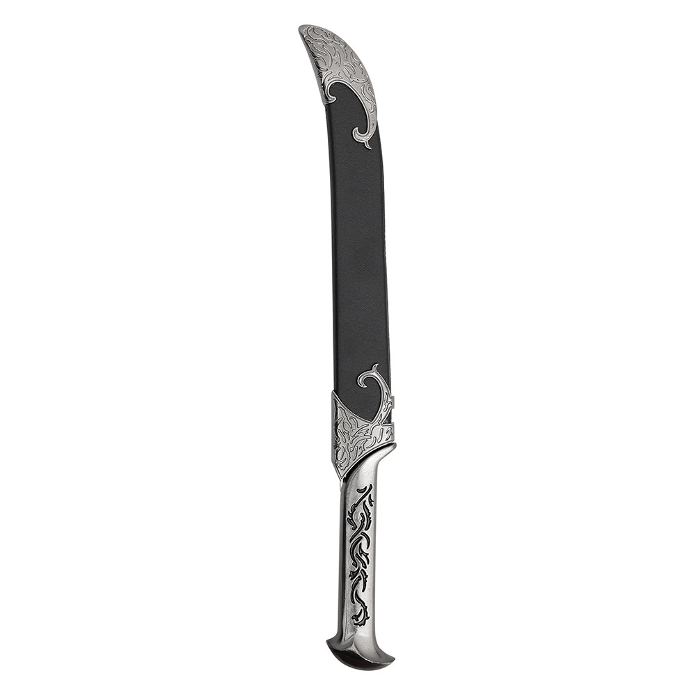 Facão Faca Decorativo Prata Preto 40 cm