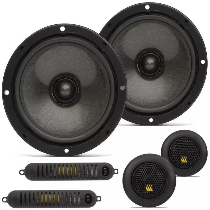 Kit 2 Vias Bravox CS60BK 6 Polegadas 130W RMS 4 Ohms + Par Tweeters 60W RMS em Oferta na Shopee