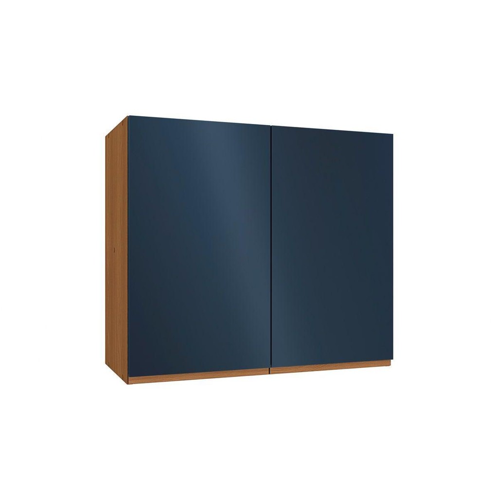 Armário Aéreo Cozinha Modulado Ciela R644 c/ 2 Portas 80cm Canela/Azul - Kappesberg em Oferta na Shopee