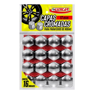 Capa Cromada Parafuso Roda 17mm Luxcar em Oferta na Shopee