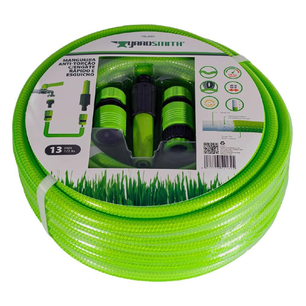 Mangueira Jardim Anti-torção Com Engate Rápido E Esguicho 20m Yardsmith