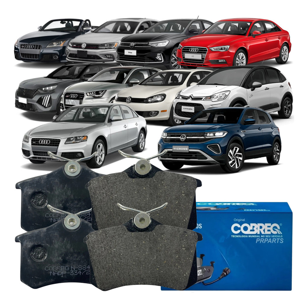 Pastilha Freio Traseira Cobreq A3 C3 307 Scenic Golf Jetta