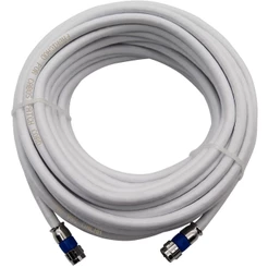 Cabo Coaxial RG06 CFTV Com Conector Tipo F 67% Para Sinal Antena TV Televisão Canal 10 Metros