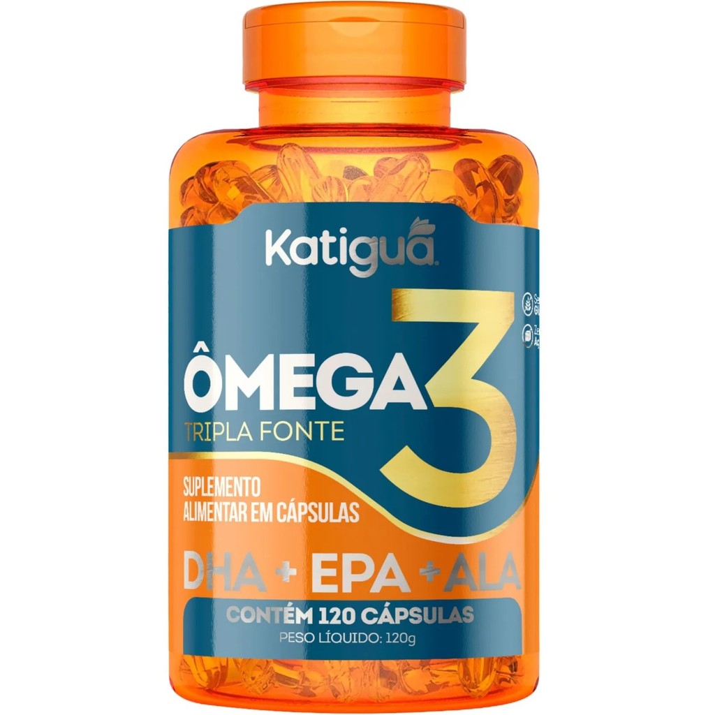 Suplemento Ômega 3 Tripla Fonte 1000mg 120 Caps – Katiguá