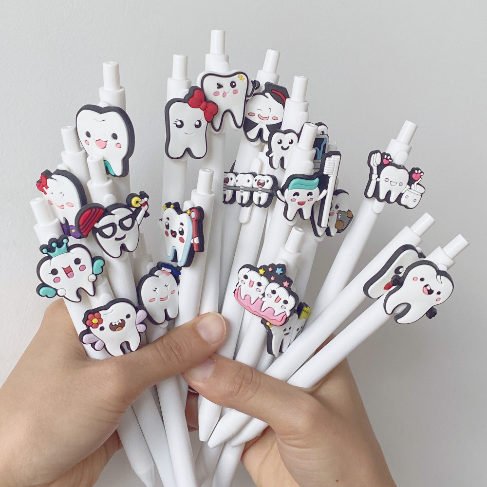 20 Canetas De Gel Para Dentista , Retráteis De Tinta Preta Escritório Dentário , Assistentes E Presentes De Apreciação D