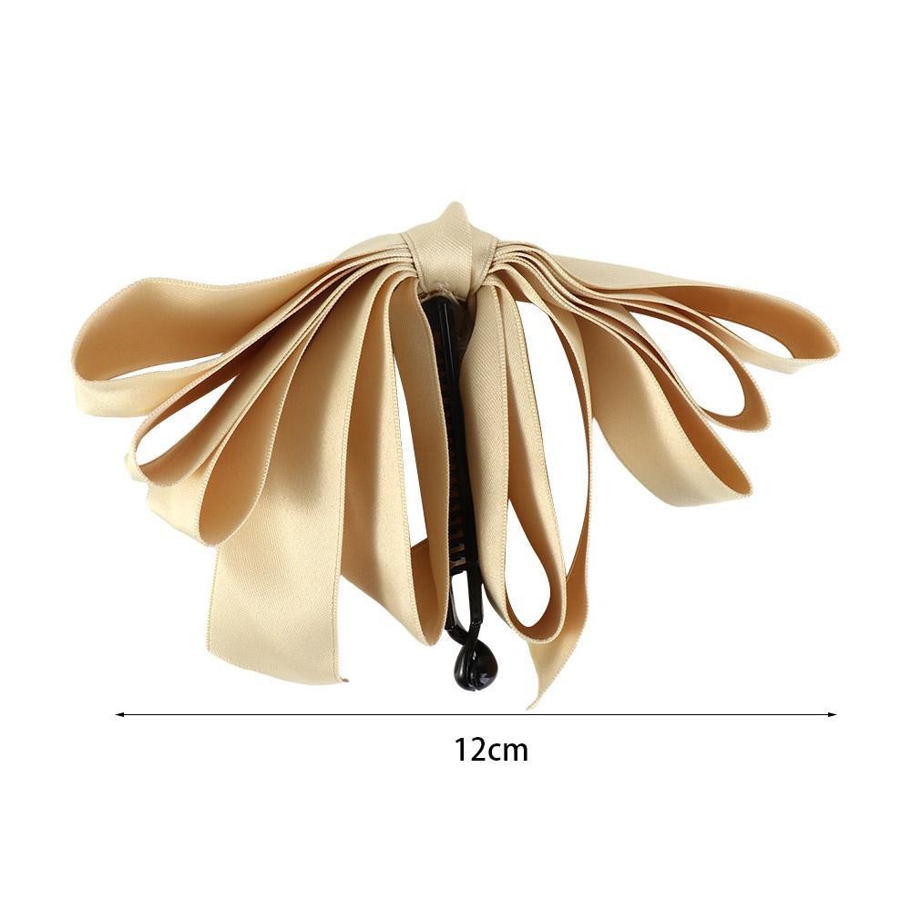 XINLEEN Meninas Hairpin Elegante Retro Silmple Mulheres Acessórios De Cabelo Bowknot Fita Cetim Colth Banana Clip