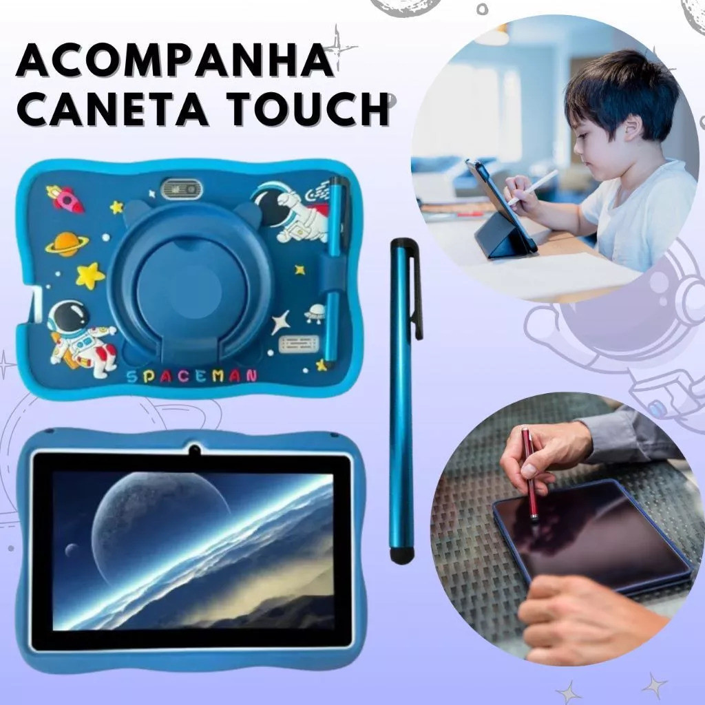 Tablet Infantil Kids 7 Polegada com wifi bluetooth Android Super Resistente Smart  anjgg