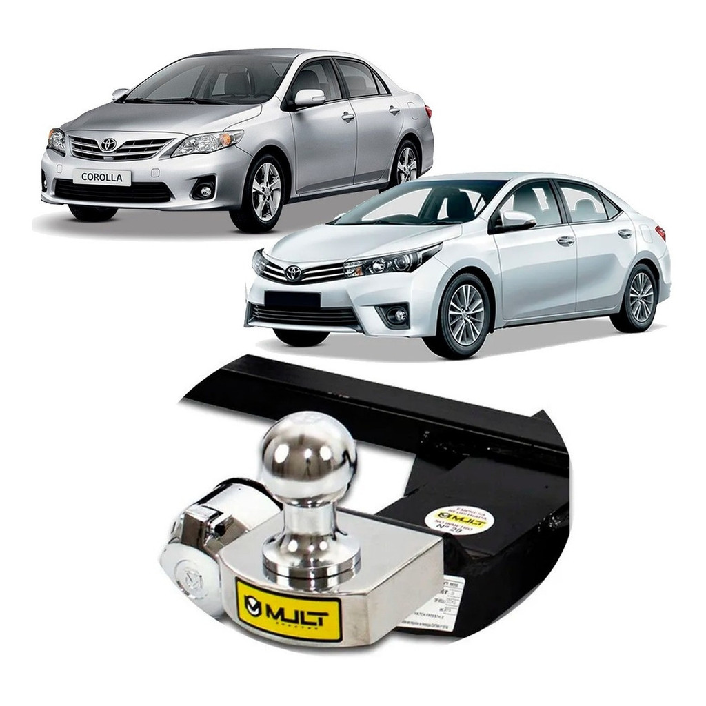 Reboque Fixo Automotivo Mult Engates Toyota Corolla Gli Xei 2014-2019 Ideal para Transporte de Veículos e Bicicletas