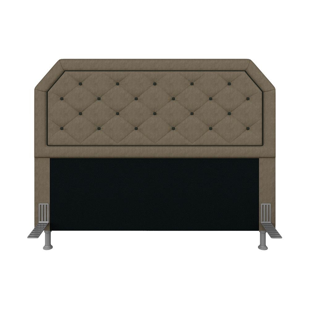 Cabeceira Para Cama Queen Florença Suede Capuc/pret - Móveis Arapongas em Oferta na Shopee