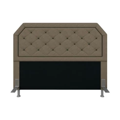Cabeceira Para Cama Queen Florença Suede Capuc/pret - Móveis Arapongas