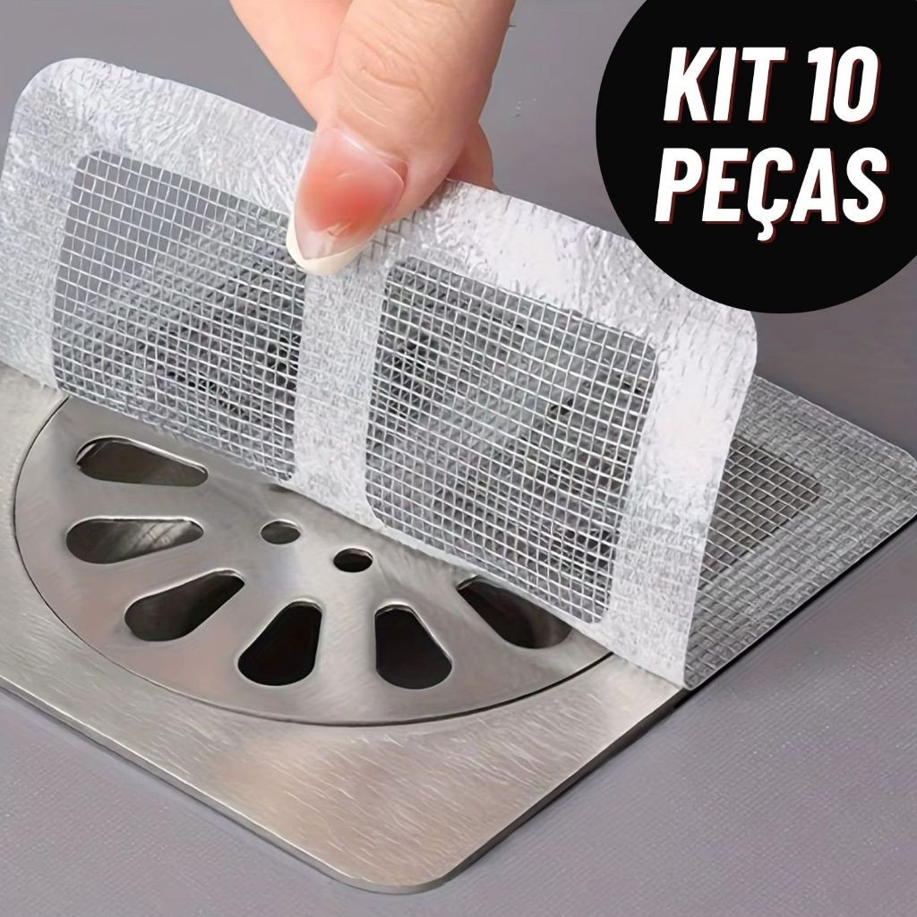 Kit Filtro Adesivo Descartável Ralo de Pia Banheiro em Oferta na Shopee