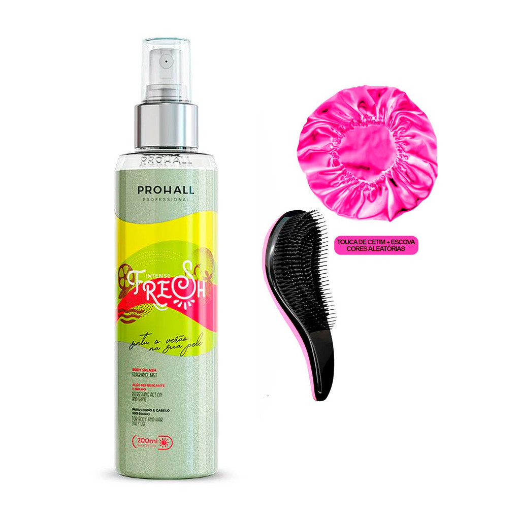 Body Splash Intense Fresh Corpo Cabelo Prohall +Touca/Escova