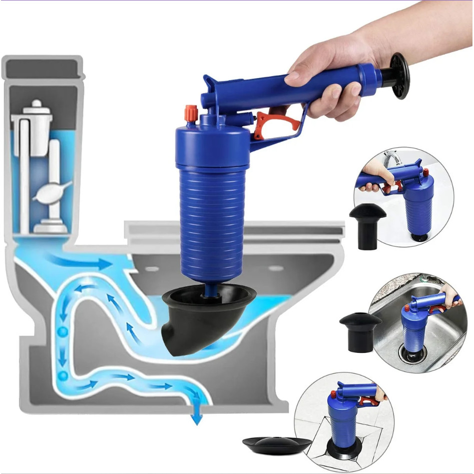Desentupidor Alta Pressão Ar Comprimido Profissional Vaso Pia Ralo Esgoto