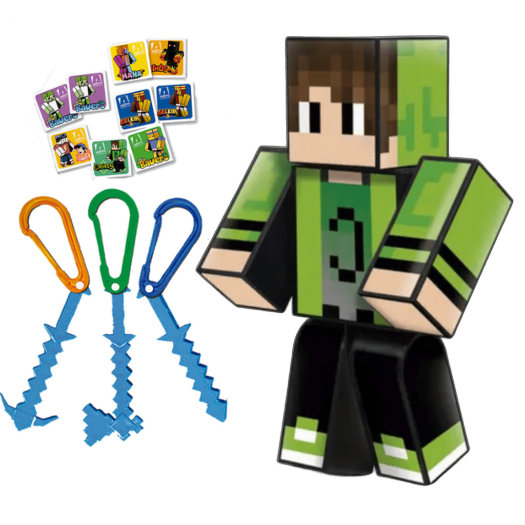 Boneco Cadres Articulado Youtuber Turma Problems 25cm Gamer