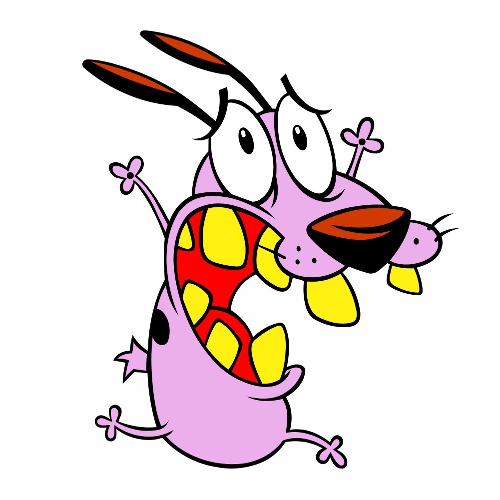 Adesivo Coragem O Câo Covarde 10CM Alta Qualidade em Oferta na Shopee