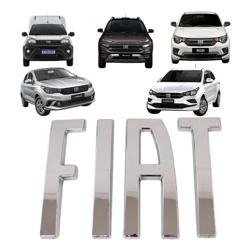Emblema Fiat Grade Cromado Argo Mobi Cronos Fiorino