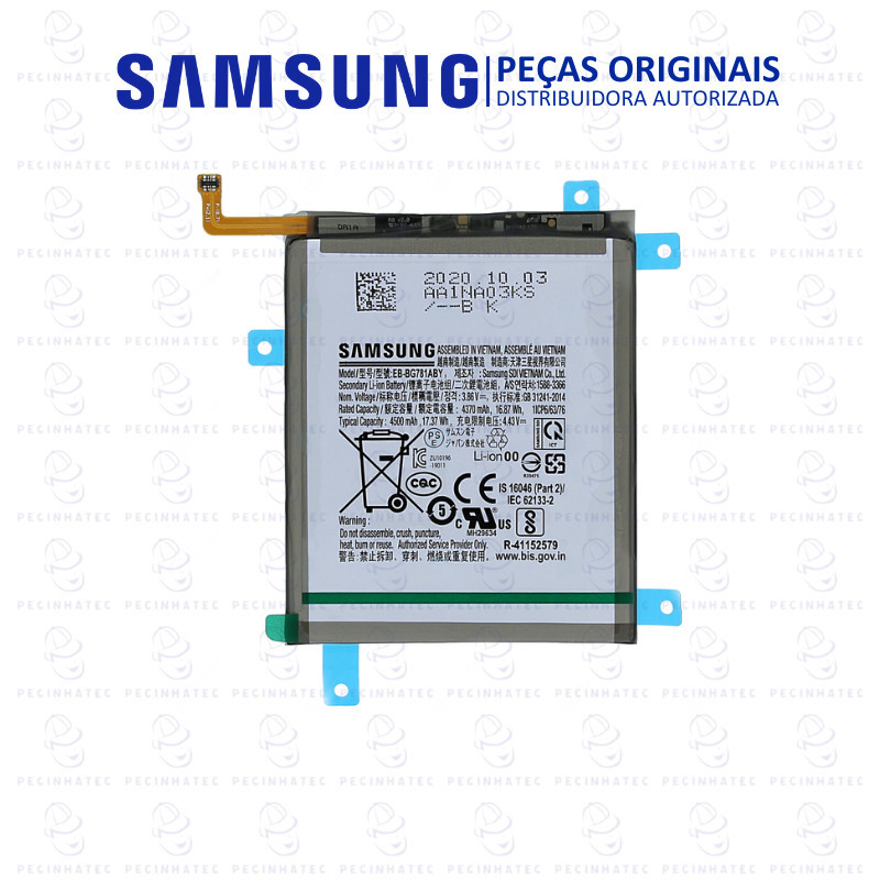 Bateria SAMSUNG Original Galaxy S20 FE (EB-BG781ABY) GH43-05052C em Oferta na Shopee