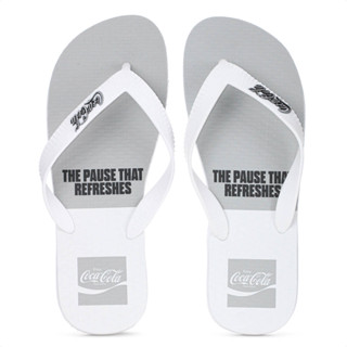 Chinelo Coca Cola Block Branco e Cinza - Juvenil em Oferta na Shopee