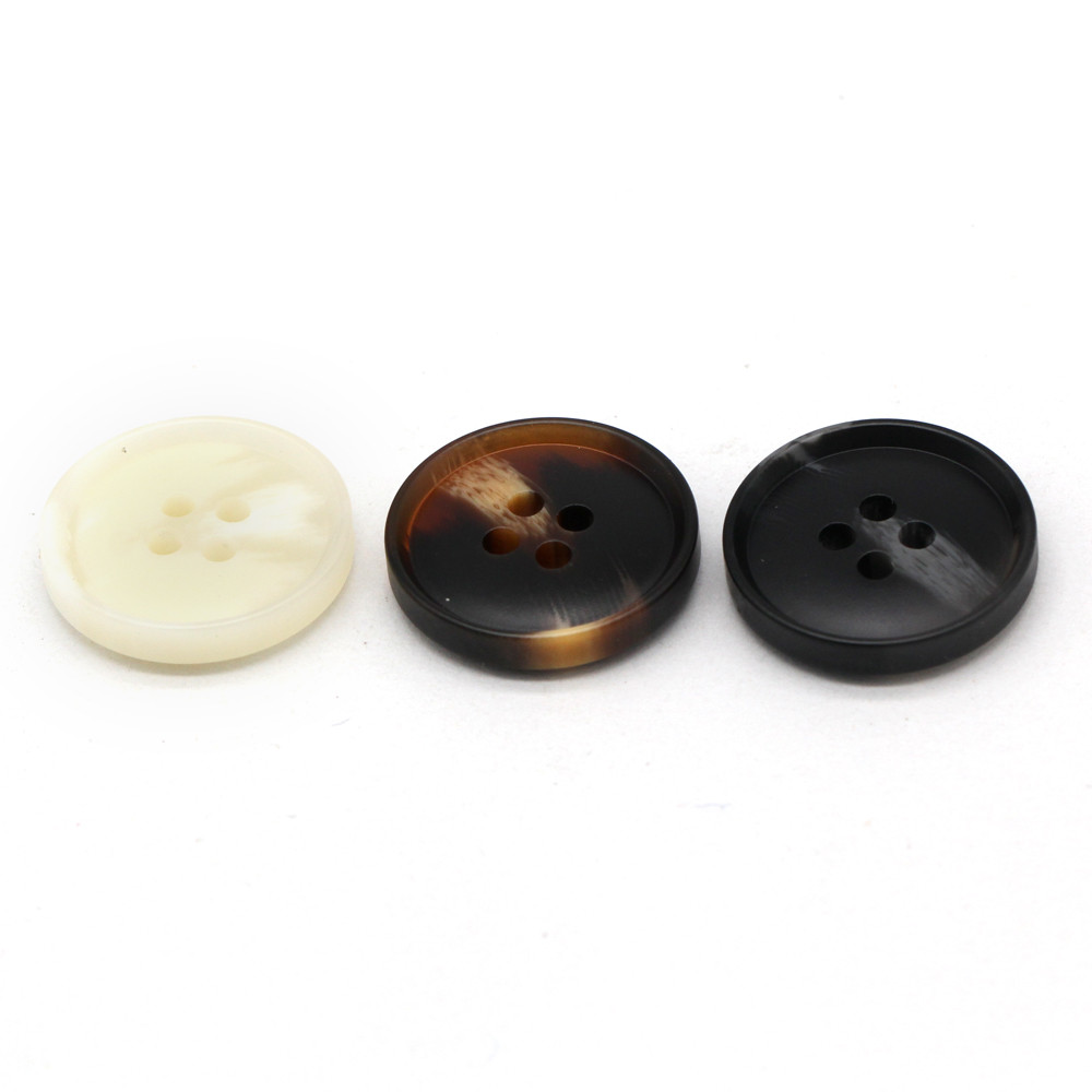 4 Furos 15/20/25mm Botões De Resina De Chifre Clássico Para Roupas Femininas Casaco Terno Blusão Decorações Artesanais