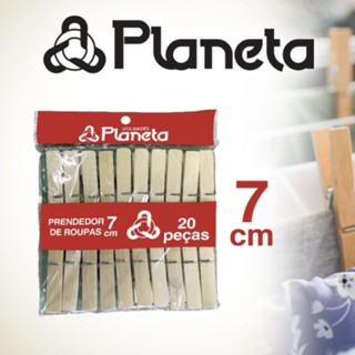 Kit 100 Prendedores Pregadores Roupa Bambu Alta Qualidade Planeta em Oferta na Shopee