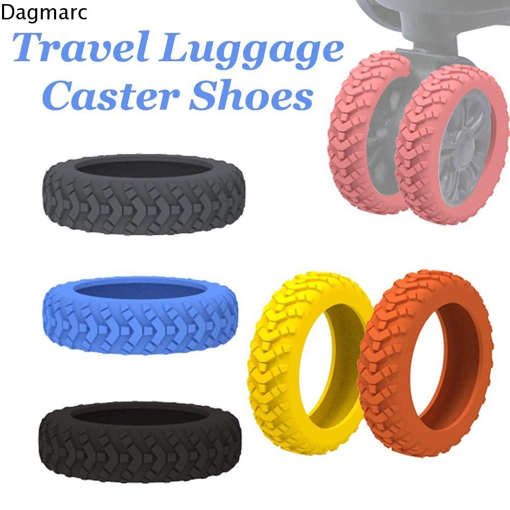 DAGMARC 8 Pçs/Set Capa De Proteção Para Rodas De Mala , Com Som Silencioso Silicone Sapatos De Rodízio Bagagem De Viagem