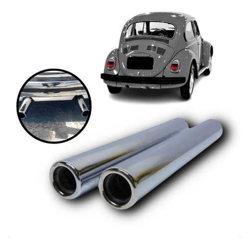 Ponteira Inox Fusca Com Miolo 1300 1500 1967 Ate 1986