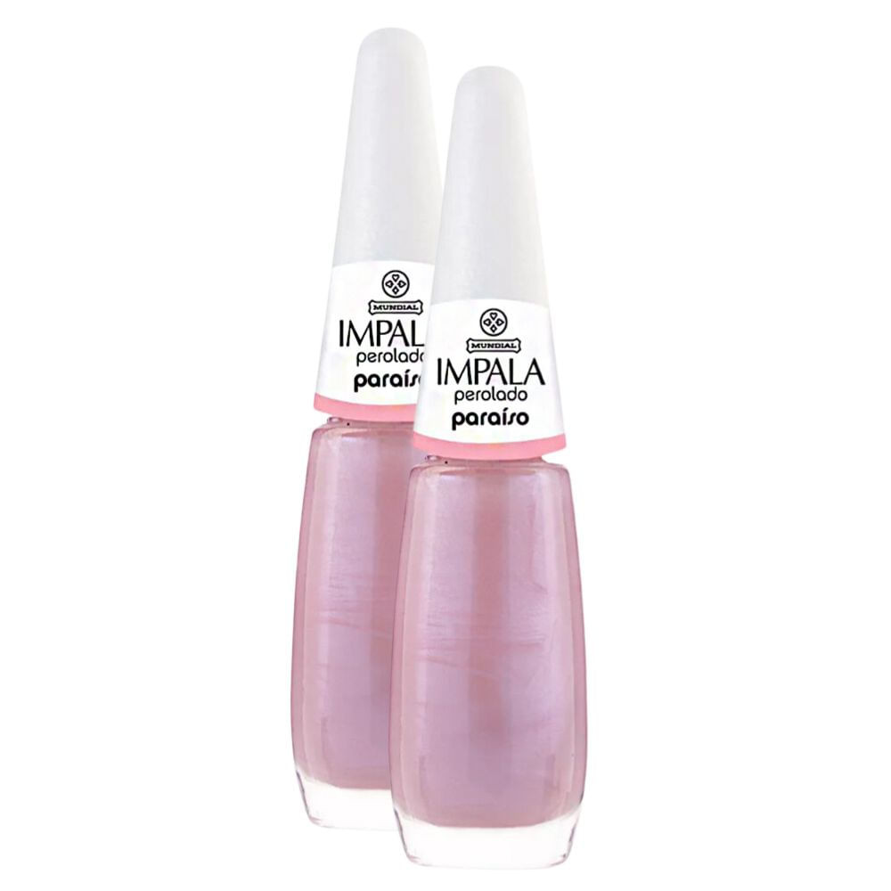 Kit 2 Esmalte Impala Cor Paraíso Perolado com 7,5ml - Beauty