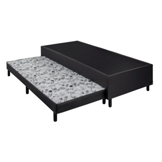 Base para Cama Box Solteiro Alianz com Auxiliar (34x88x188) Preta em Oferta na Shopee