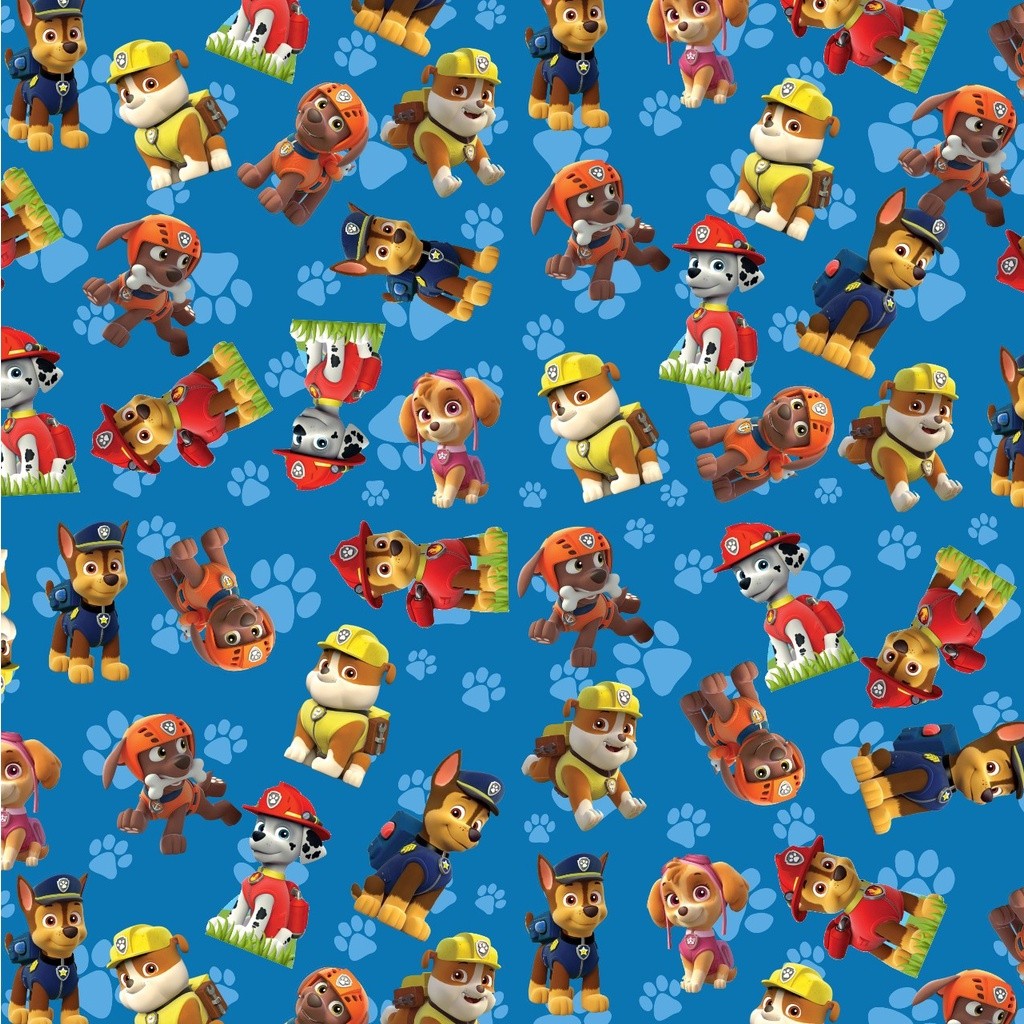 Tecido TRICOLINE MISTA Estampa Digital - Patrulha canina azul em Oferta na Shopee