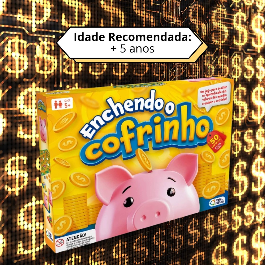 Jogo Enchendo o Cofrinho Educação Financeira Pais e Filhos Desenvolvimento Infantil Brinquedo · foto 2