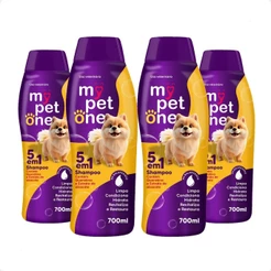Kit 4 Shampoo 5 em 1 Mypetone Cães e Gatos - 700mL