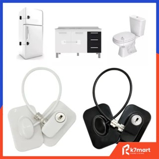 Kit 2 Trava Tranca Com Chave para Geladeira Freezer Porta Janela Gaveta Não Precisa Furar em Oferta na Shopee