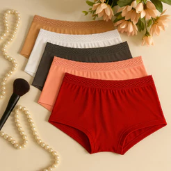 Kit Calcinhas Boxer Shortinho Microfibra Calcinha Box Lingerie Feminina
