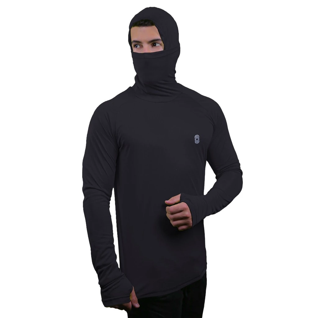 Camiseta Skube Com Máscara e Capuz UV 50+ Manga Longa — imagem 1