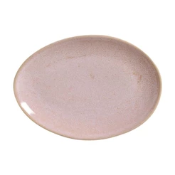 Conjunto com 6 Pratos de Sobremesa Oval Orgânico Litchi 22,5x16,5x2,5cm