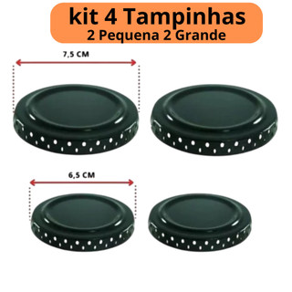 kit 4 tampinha Fogão Atlas Mônaco Espalhador