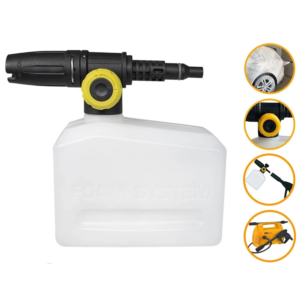 Canhão Espuma Snow Foam Difusor Aplicador Detergente Espuma Wap Pratika 1450 Lavadora Alta Pressão