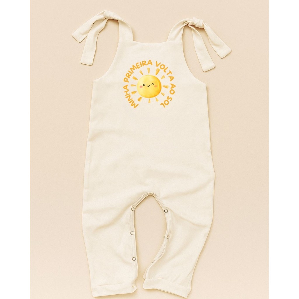 Roupa de Bebê Boho Jardineira Macacão Bebê 100% Algodão Malha  Roupa Bebê 1 Ano