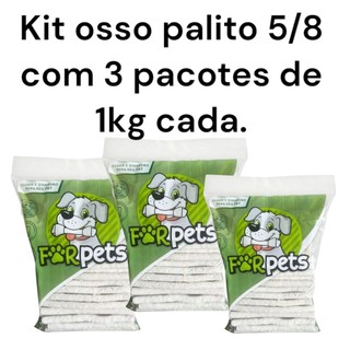 OSSO PALITO NATURAL 5/6 KIT COM 3 PACOTES