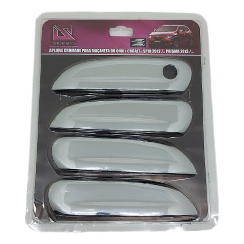 Aplique Cromado Maçaneta Onix Joy - Kit